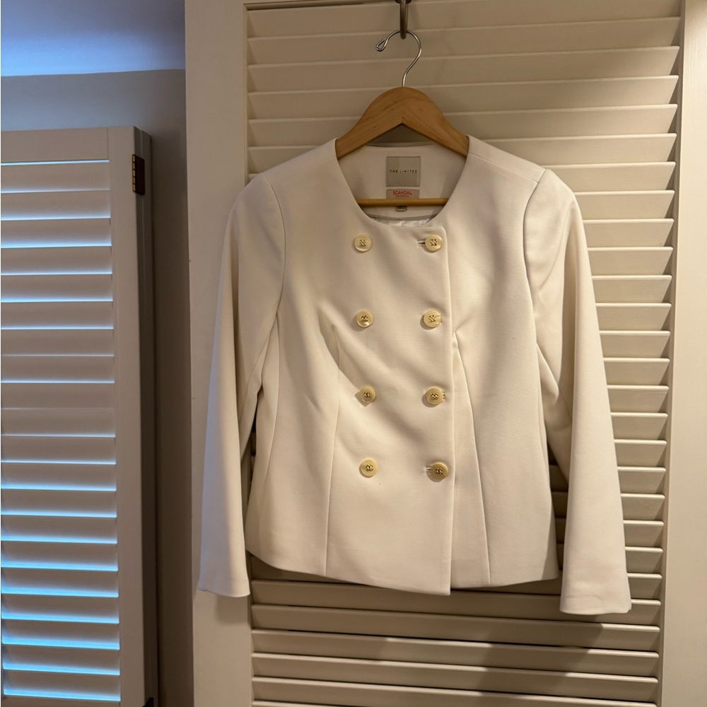 The Limited "Scandal Collection" White blazer